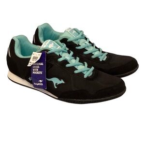 KangarooRoos 12 Sneakers Women’s Black Aqua Shoes With Pockets